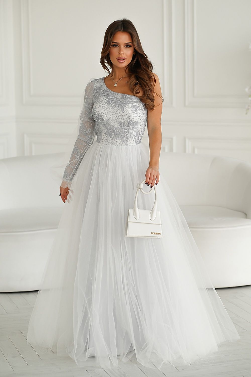 Langes Kleid model 192638 Bicotone