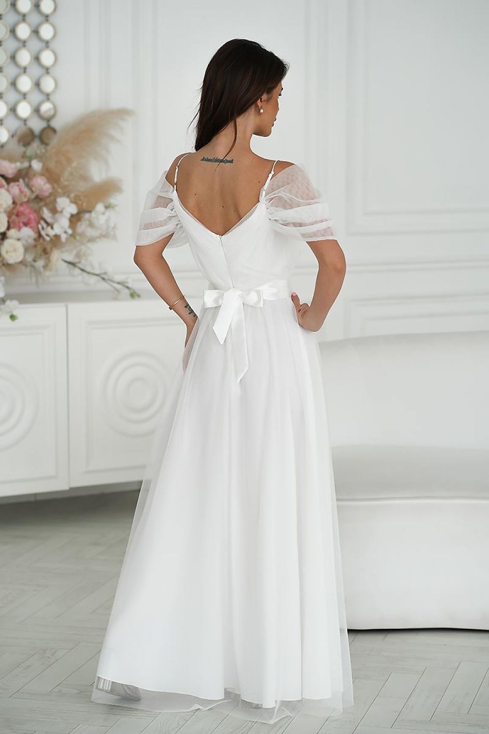 Langes Kleid model 196092 Bicotone