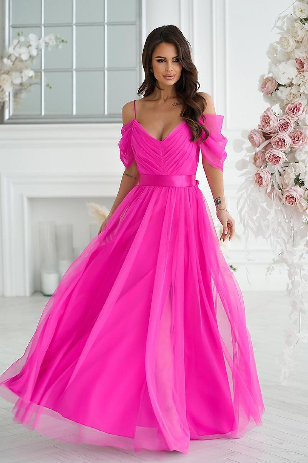 Langes Kleid model 196094 Bicotone