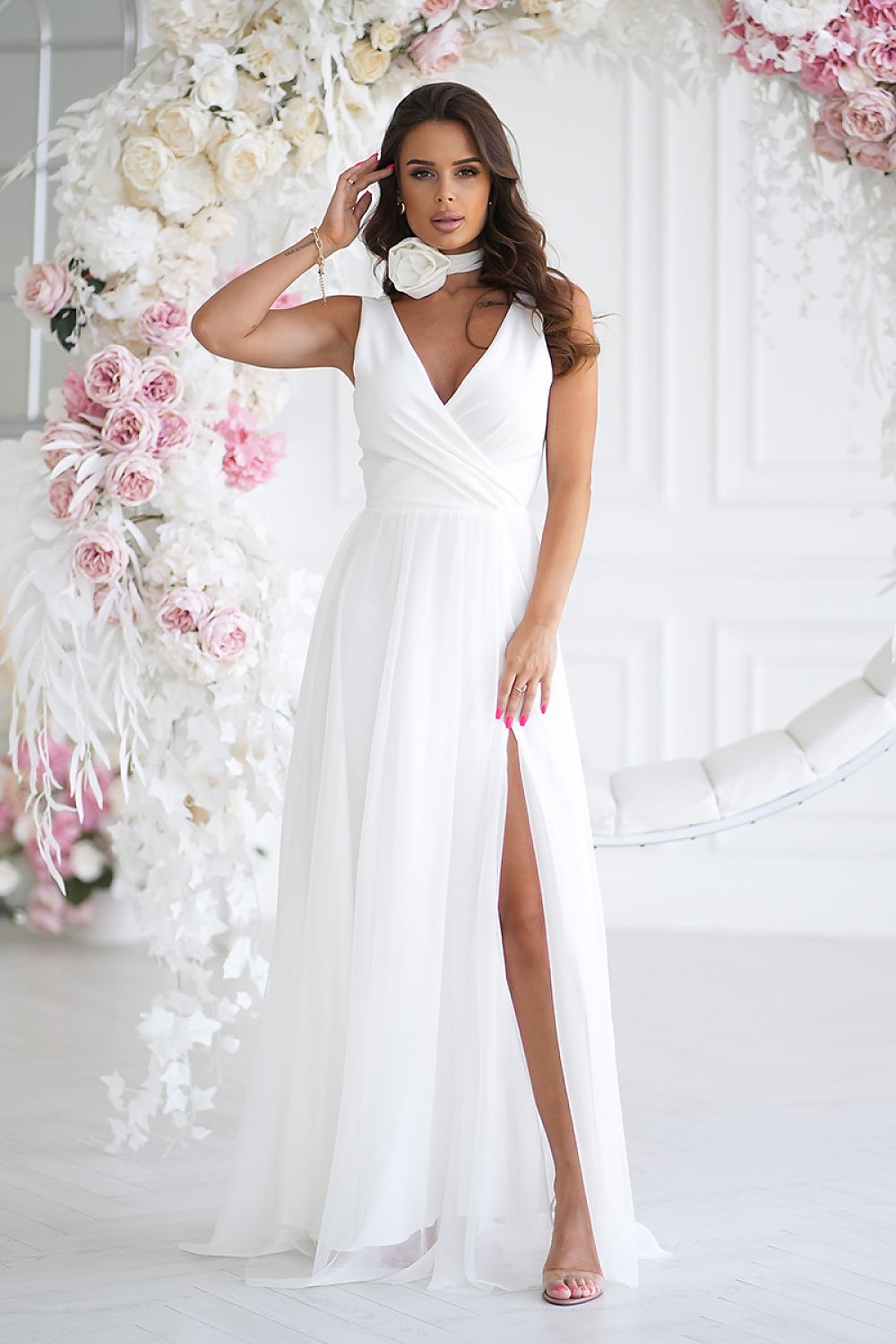 Langes Kleid model 199331 Bicotone