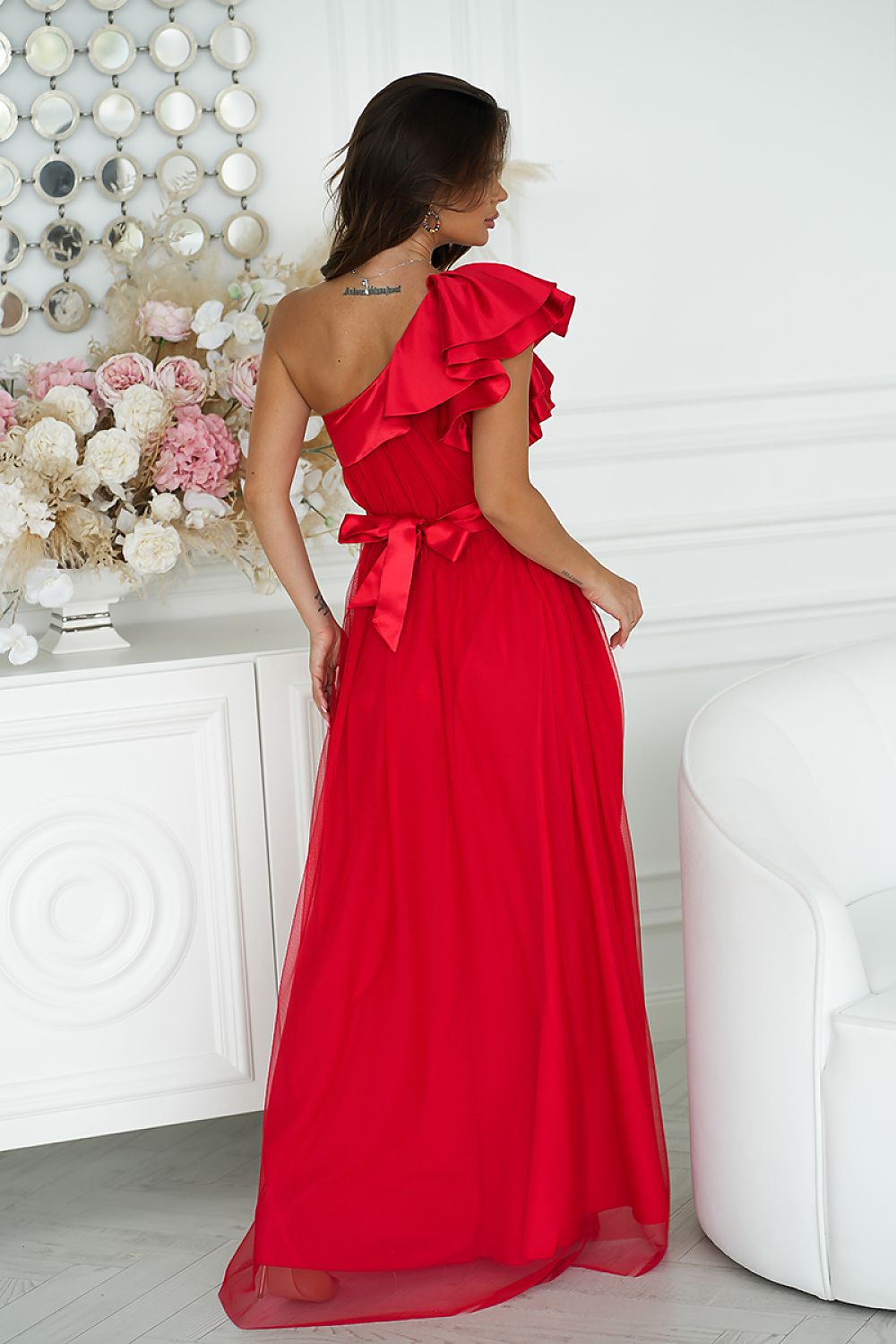 Langes Kleid model 200246 Bicotone