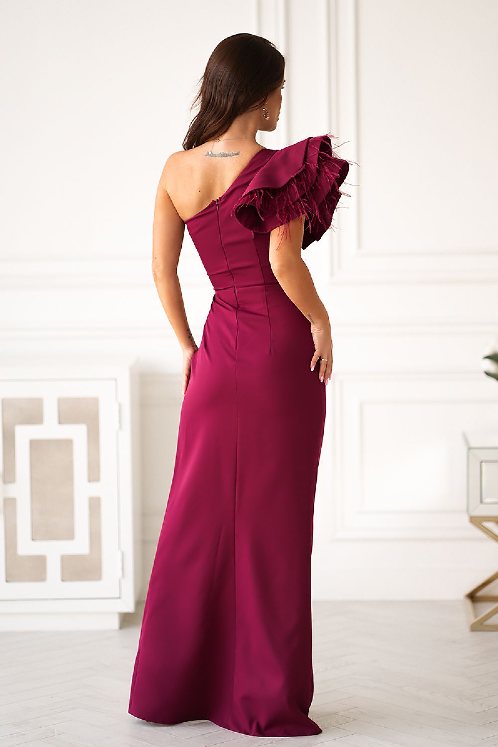 Langes Kleid model 202380 Bicotone