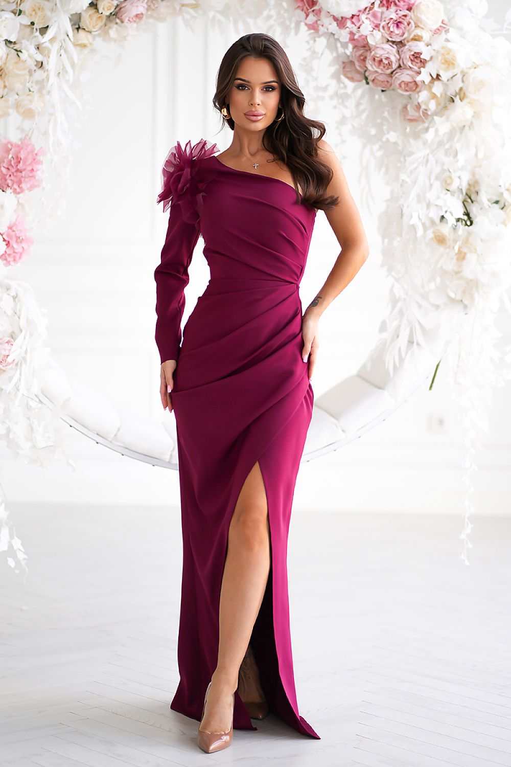 Langes Kleid model 203646 Bicotone