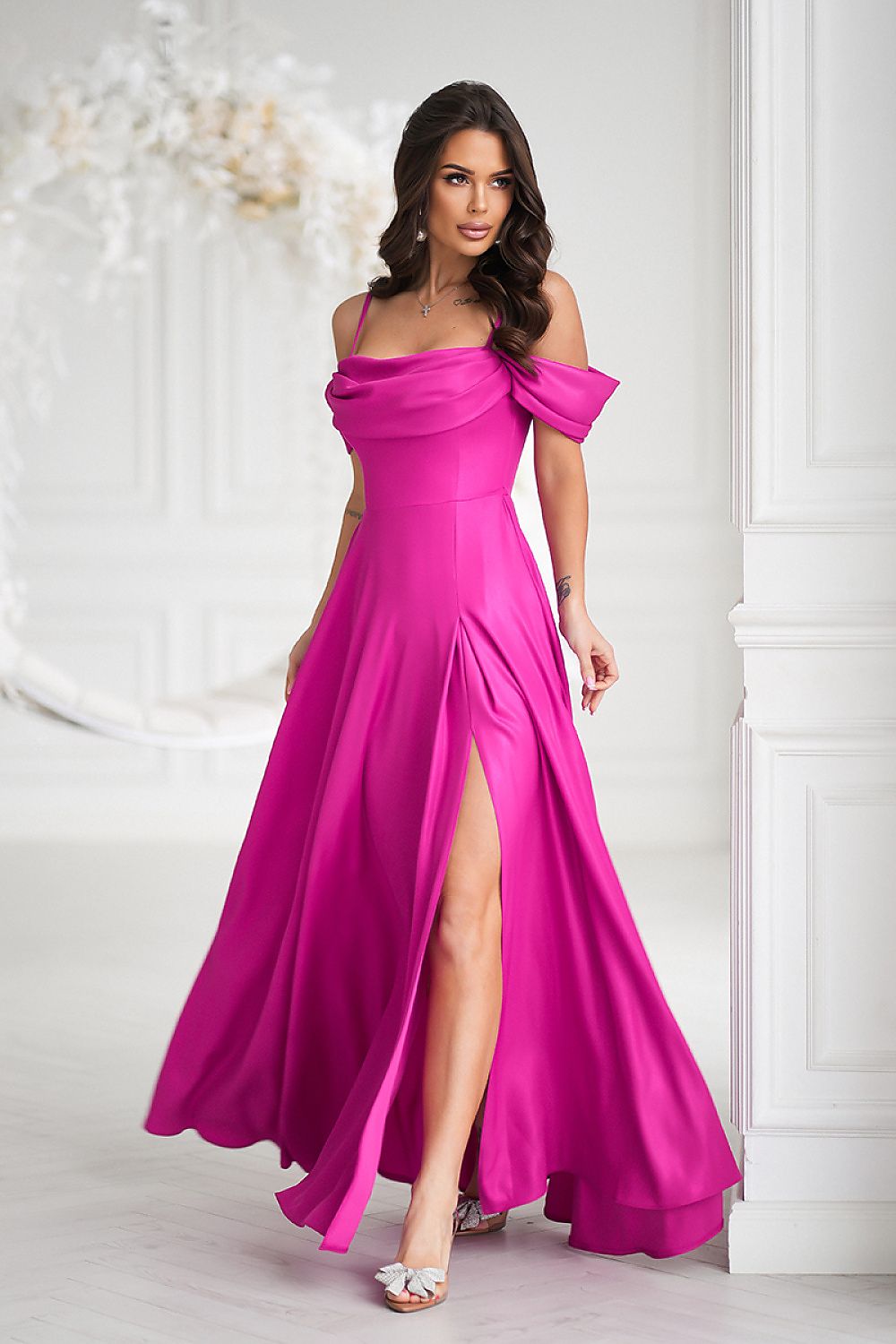 Langes Kleid model 208195 Bicotone