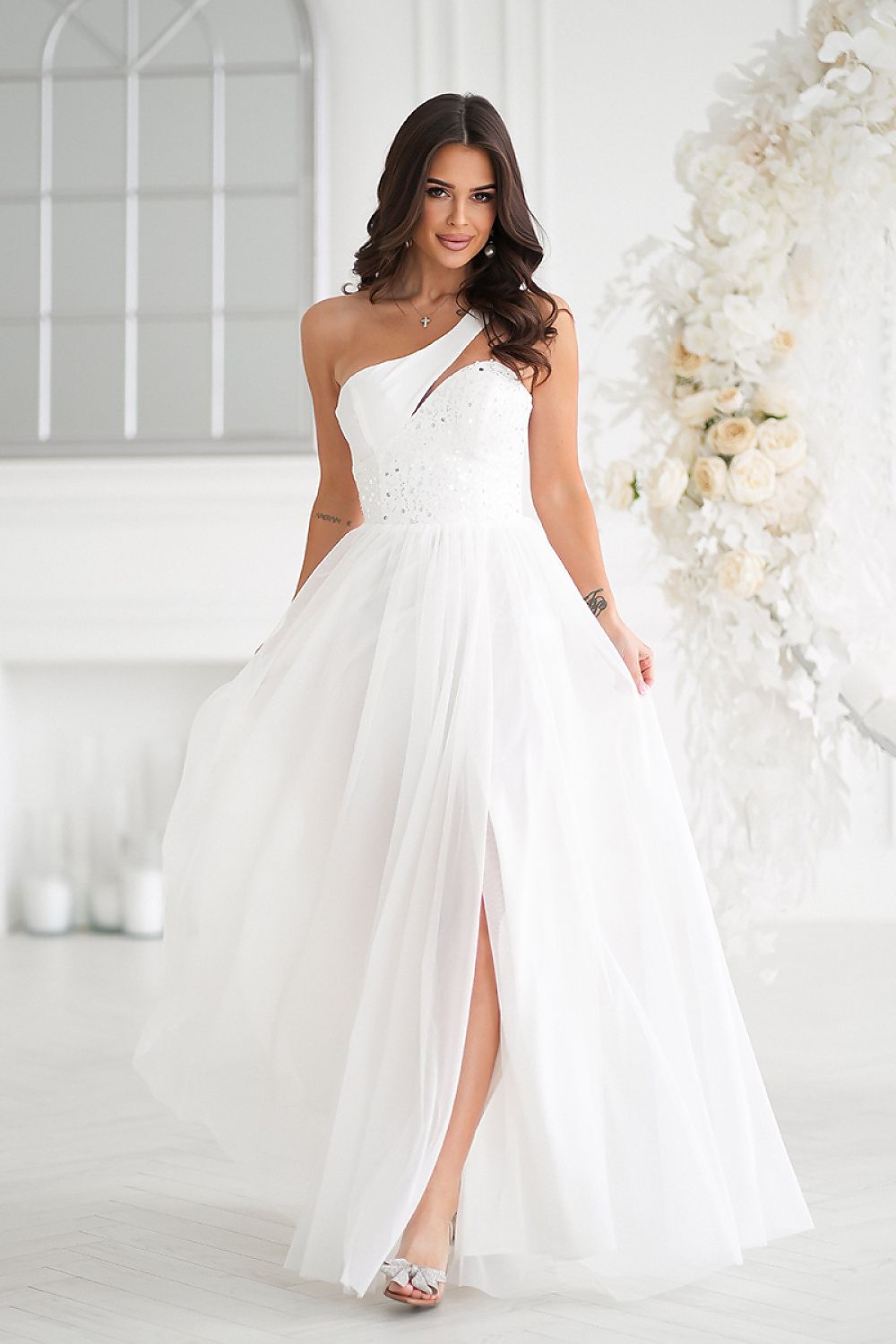 Langes Kleid model 208532 Bicotone