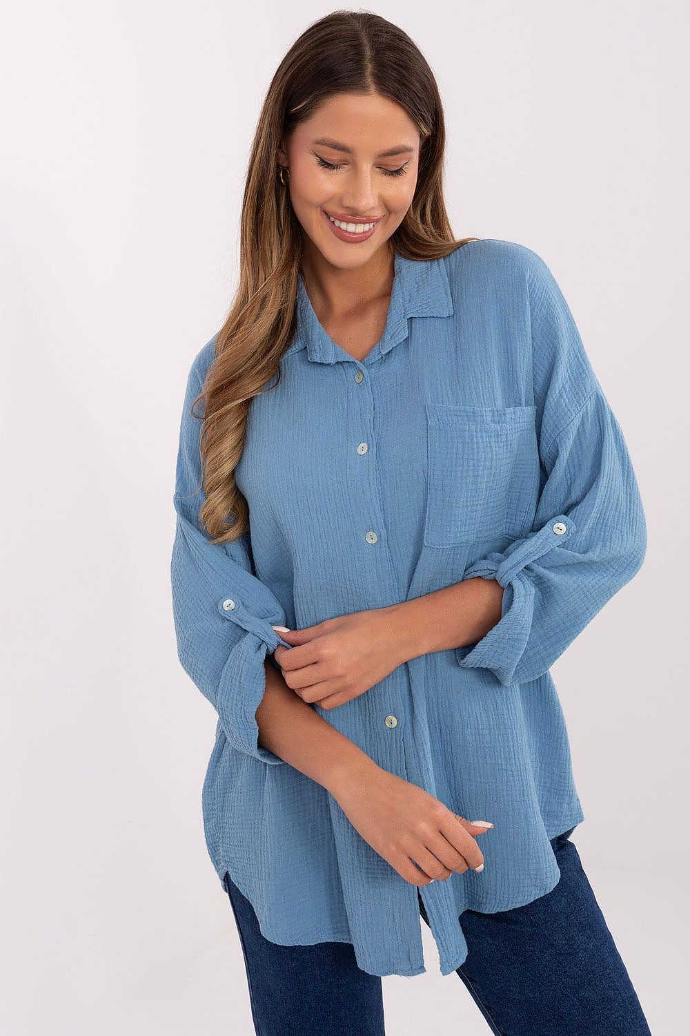 Langarm Hemd model 210008 Italy Moda