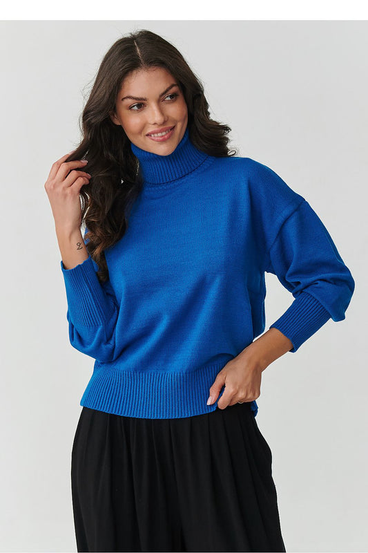 Rollkragenpullover model 217398 Makadamia