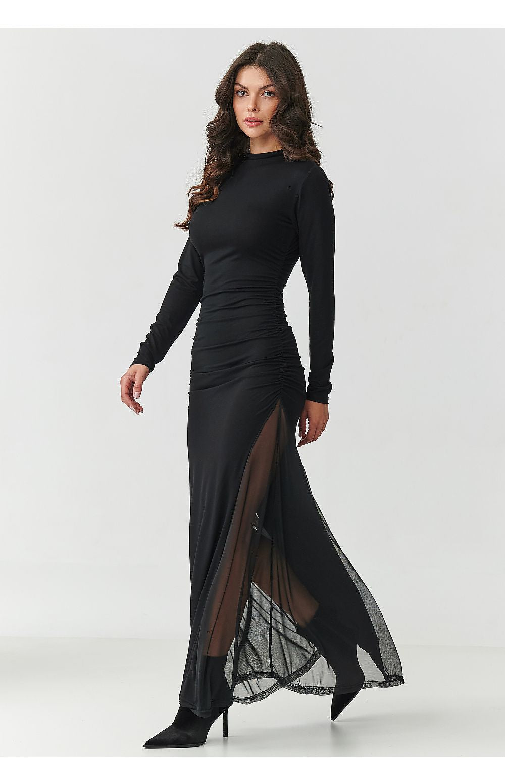 Langes Kleid model 218109 Makadamia