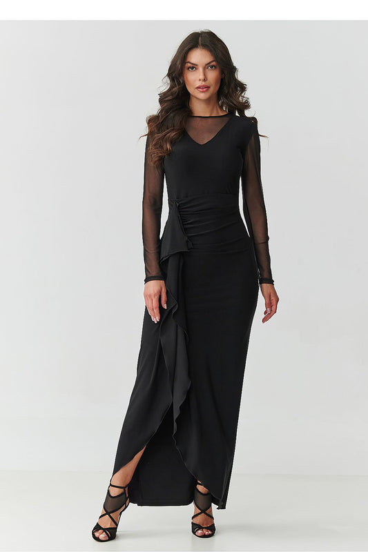 Langes Kleid model 218110 Makadamia