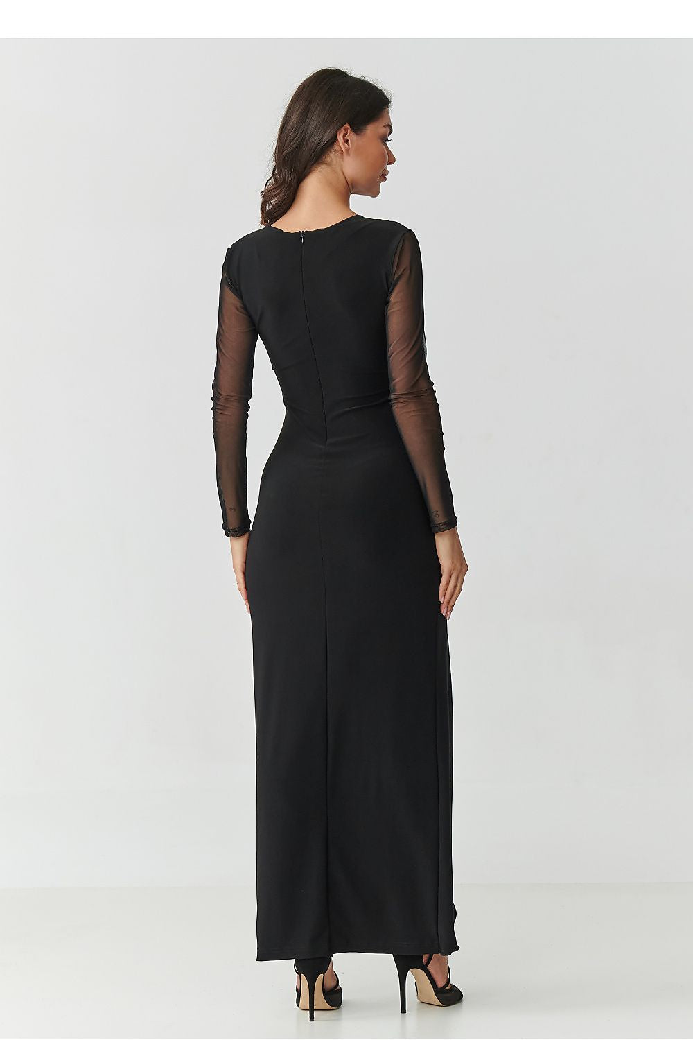 Langes Kleid model 218110 Makadamia