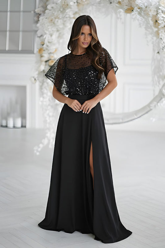 Langes Kleid model 219685 Bicotone
