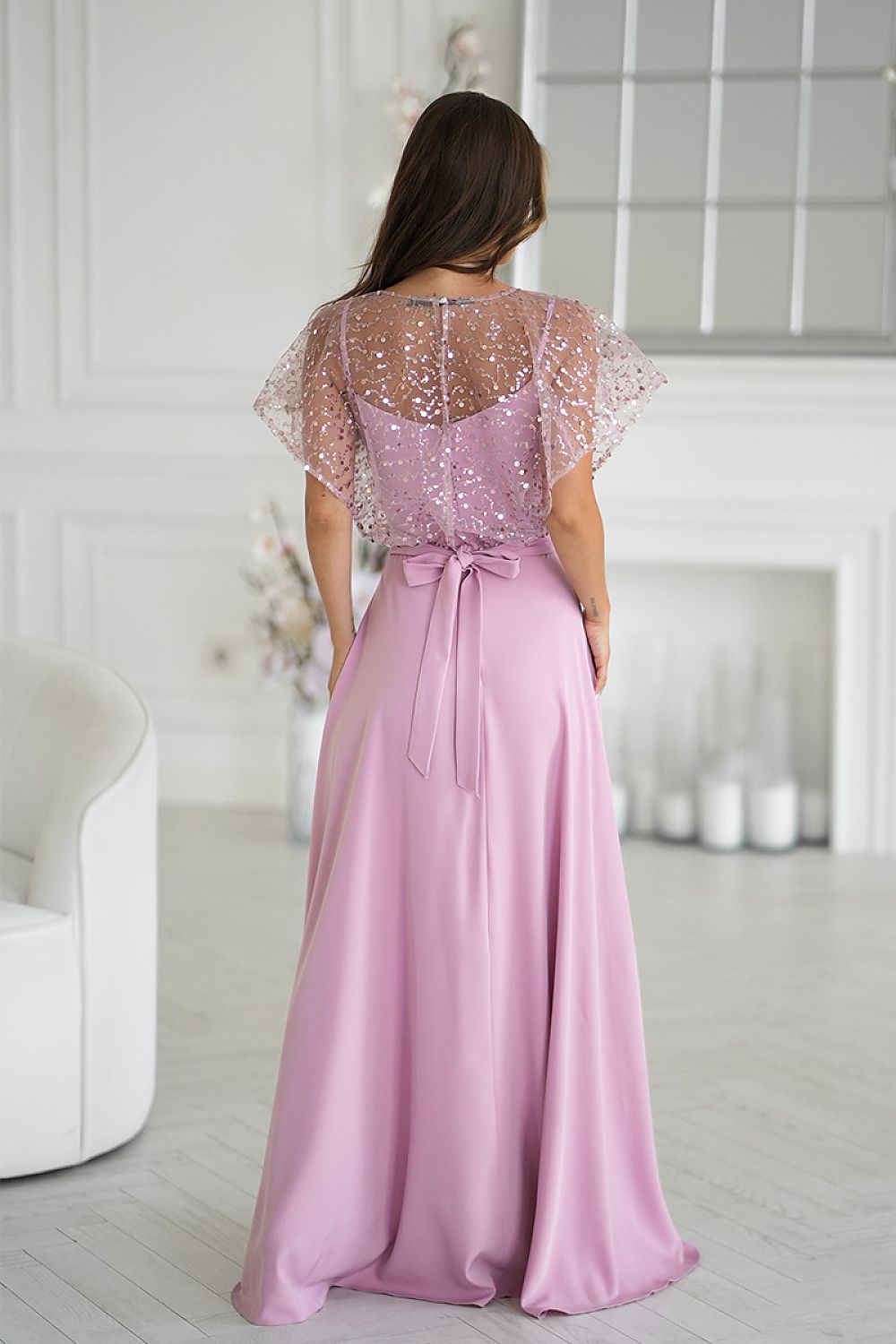 Langes Kleid model 219690 Bicotone