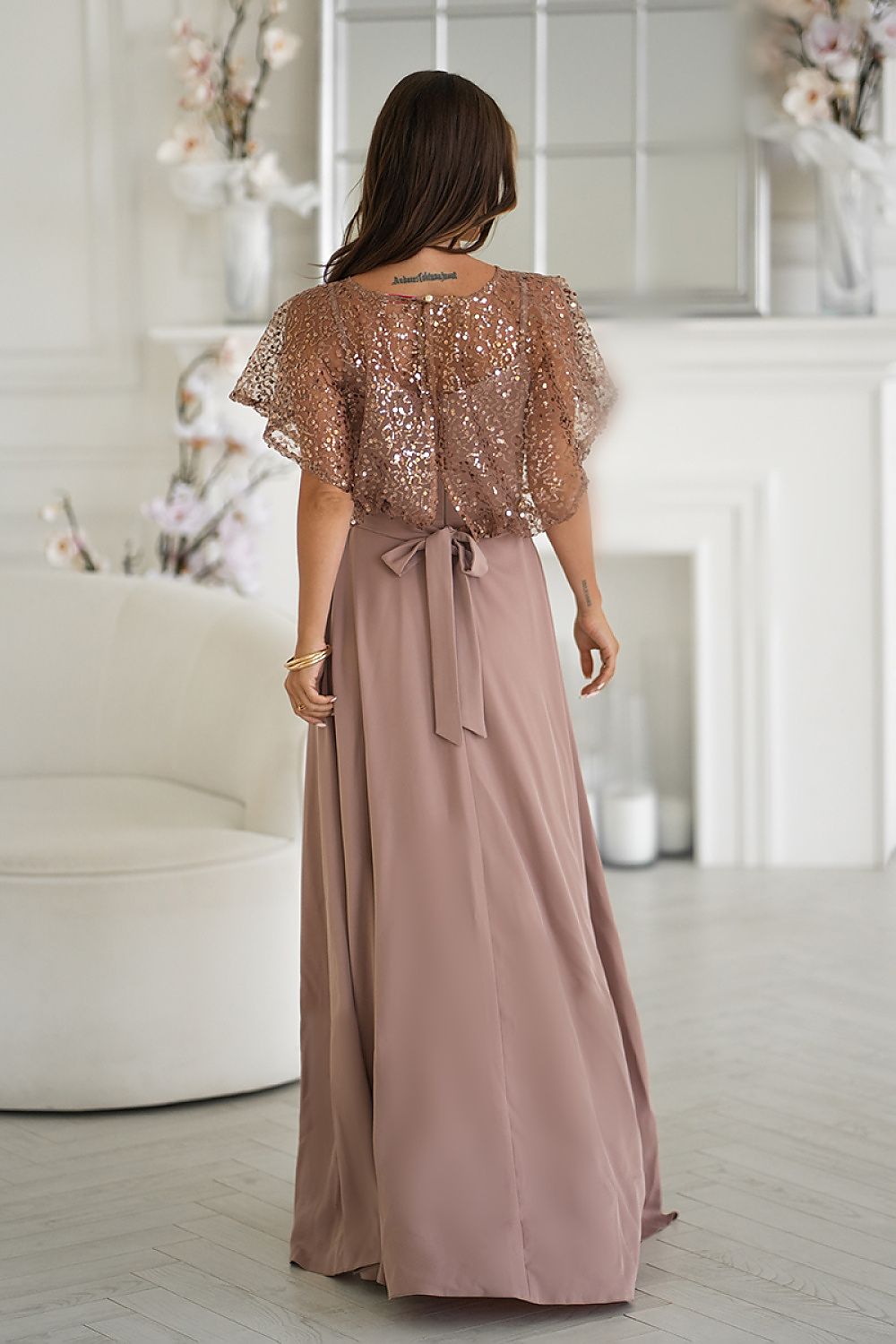 Langes Kleid model 219691 Bicotone