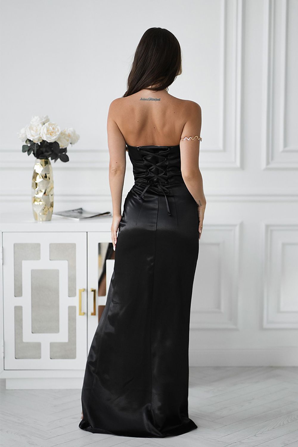 Langes Kleid model 219709 Bicotone