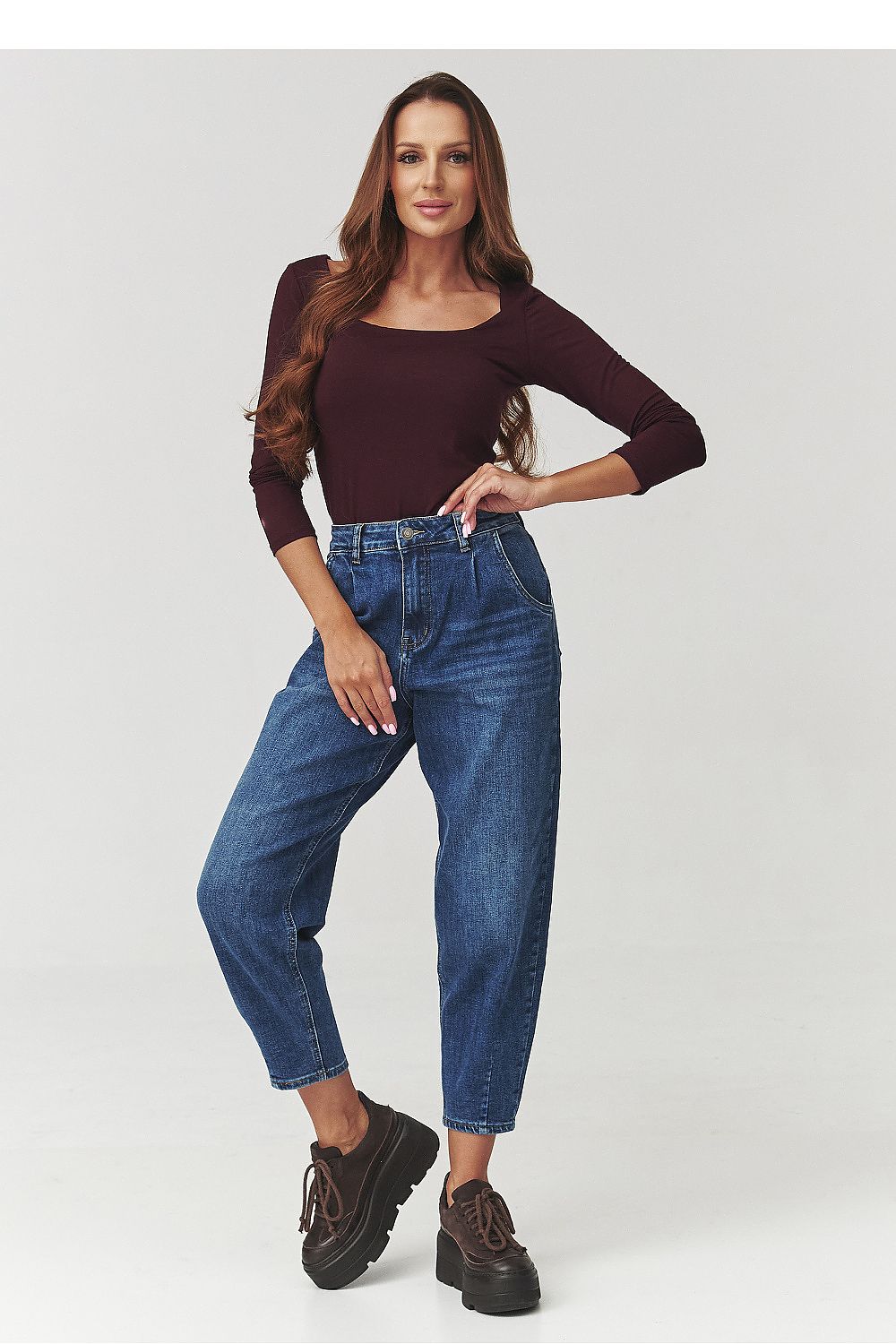 Bluse model 219726 Makadamia