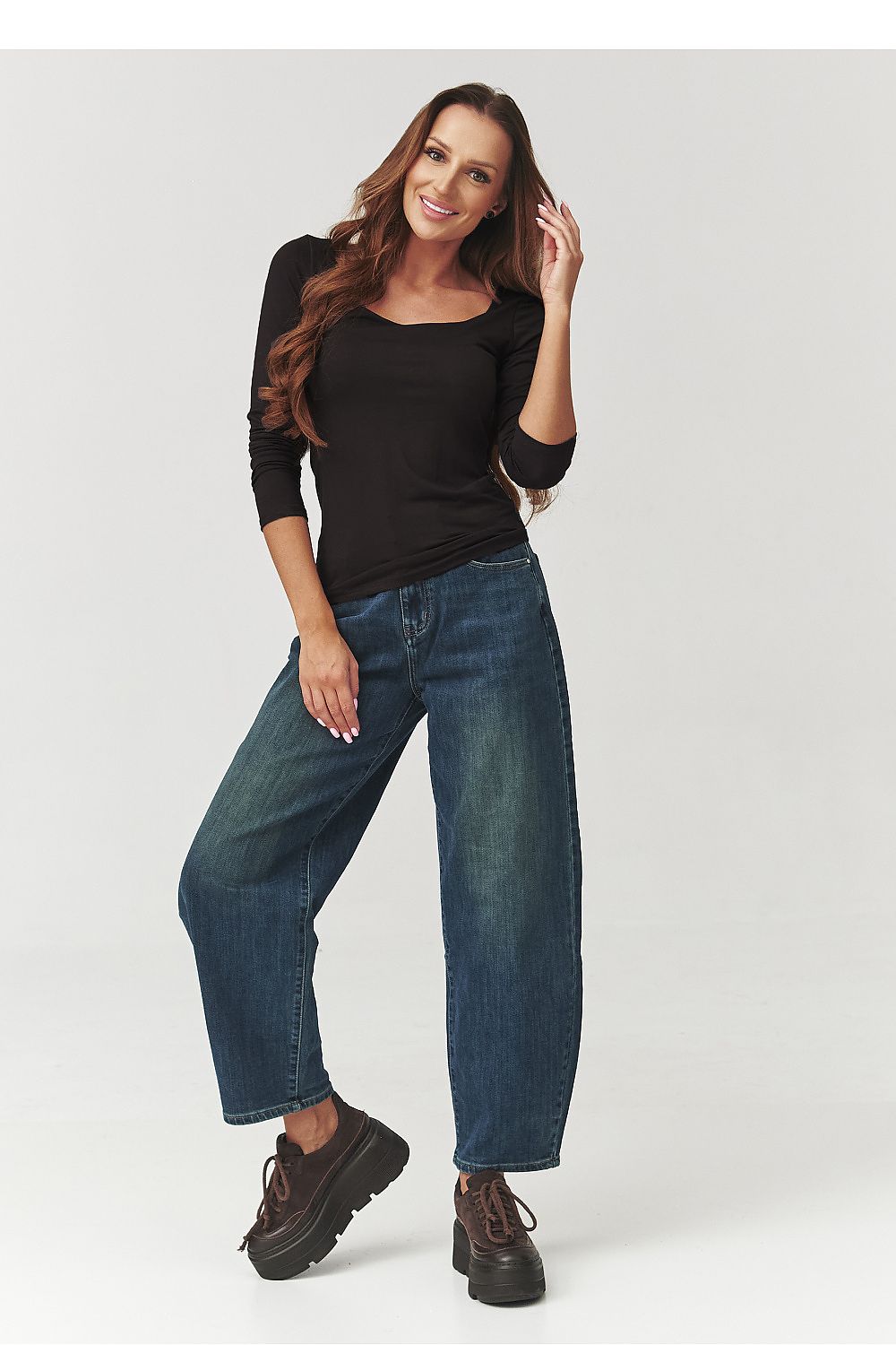 Bluse model 219754 Makadamia