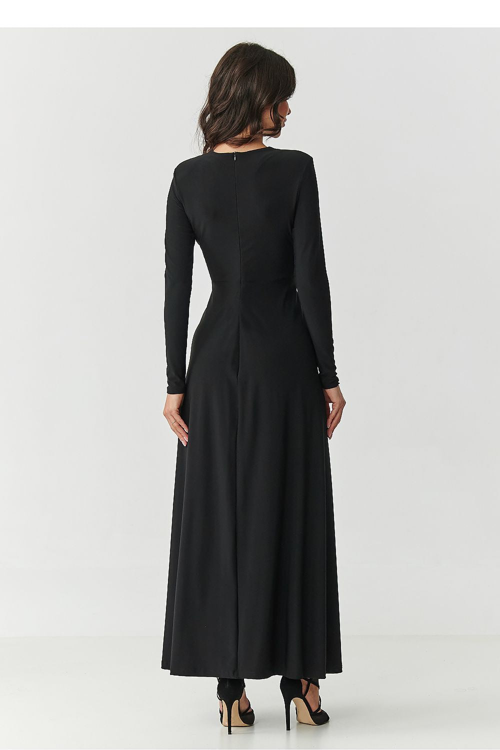 Langes Kleid model 220464 Makadamia