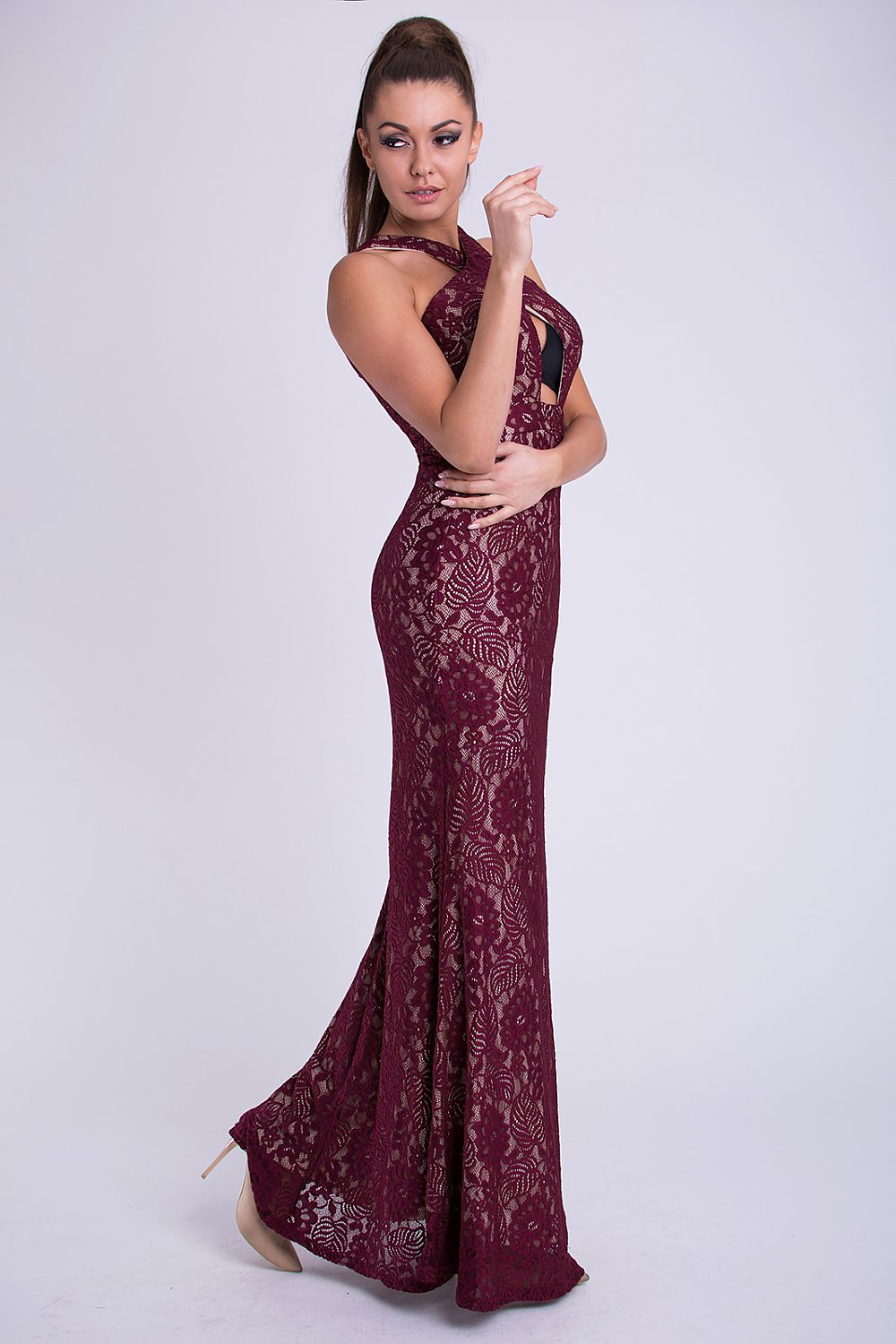 Langes Kleid model 69401 YourNewStyle