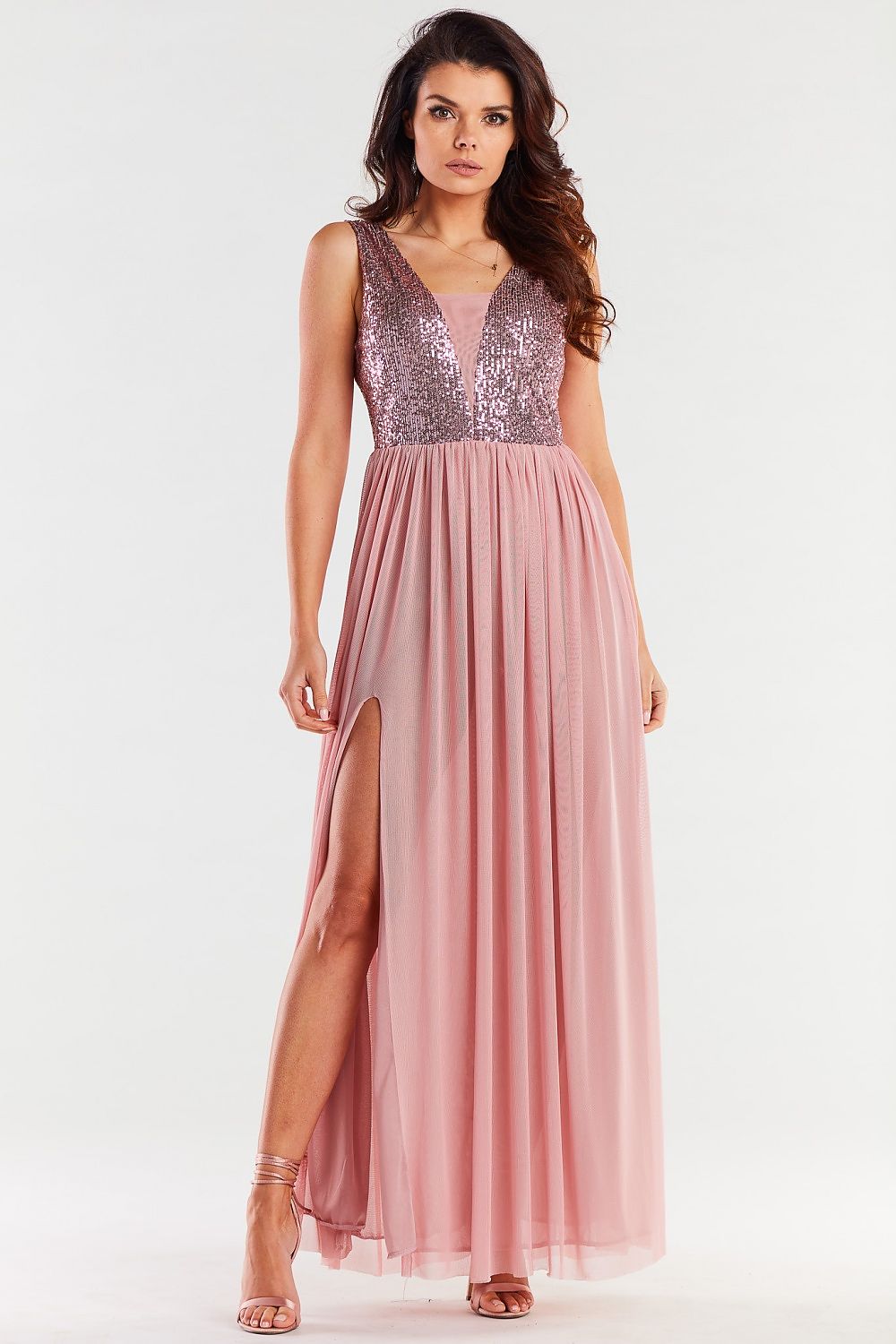 Langes Kleid model 174300 awama