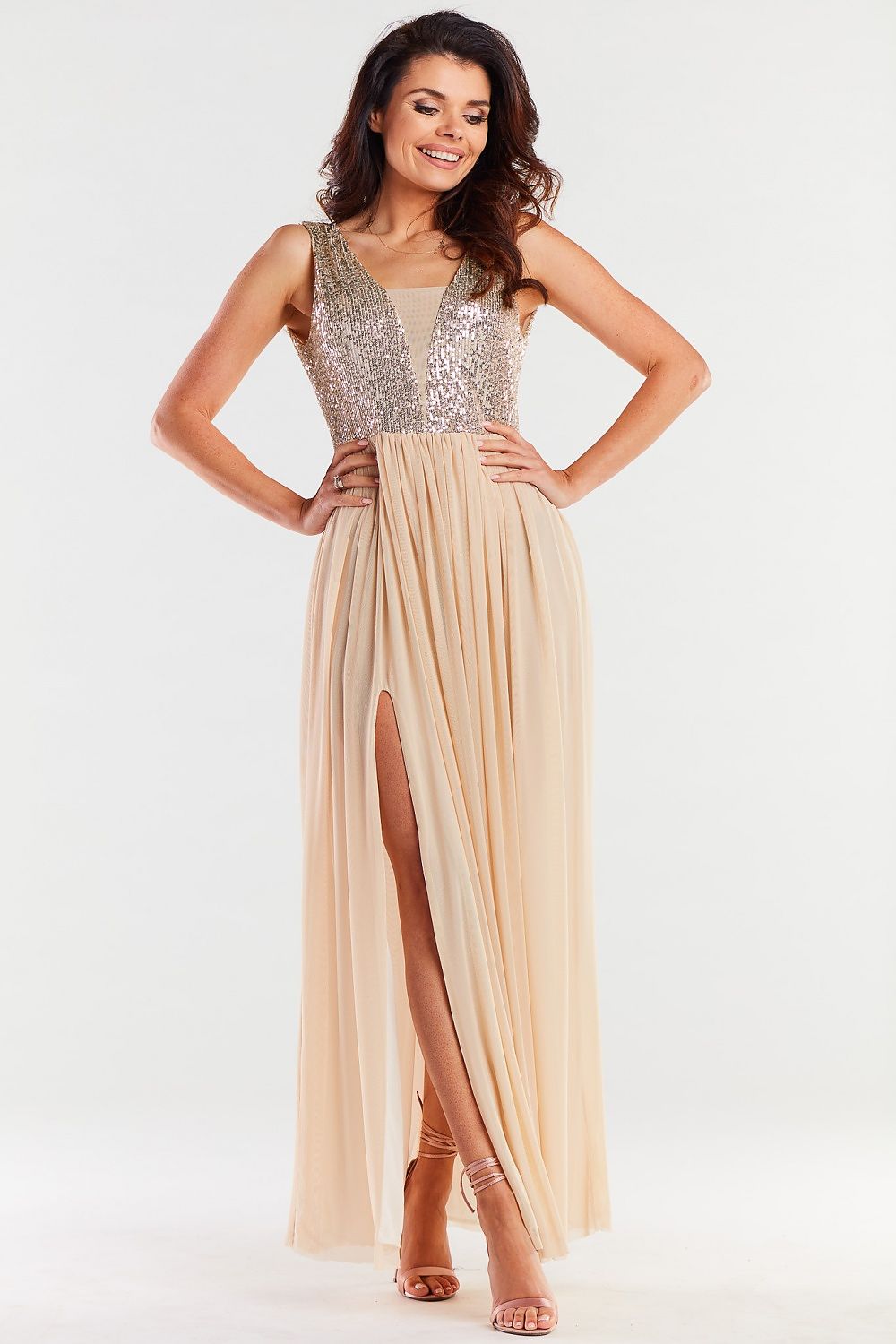 Langes Kleid model 174302 awama