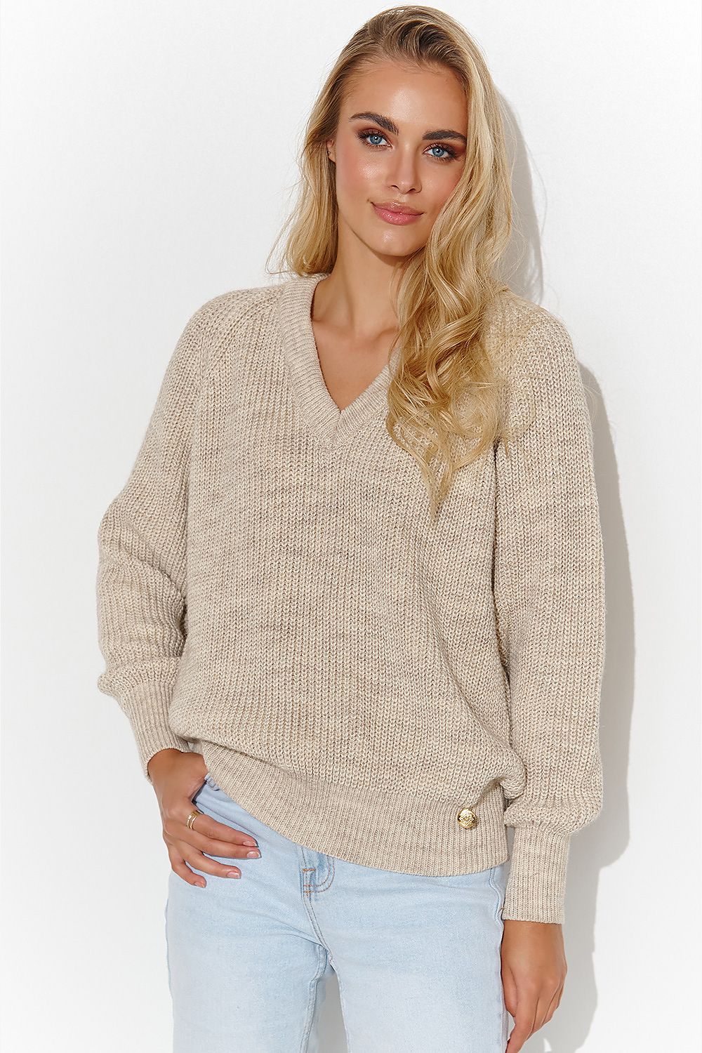 Pullover model 184786 Makadamia