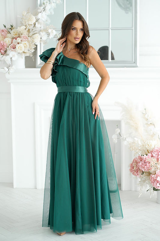 Langes Kleid model 200242 Bicotone