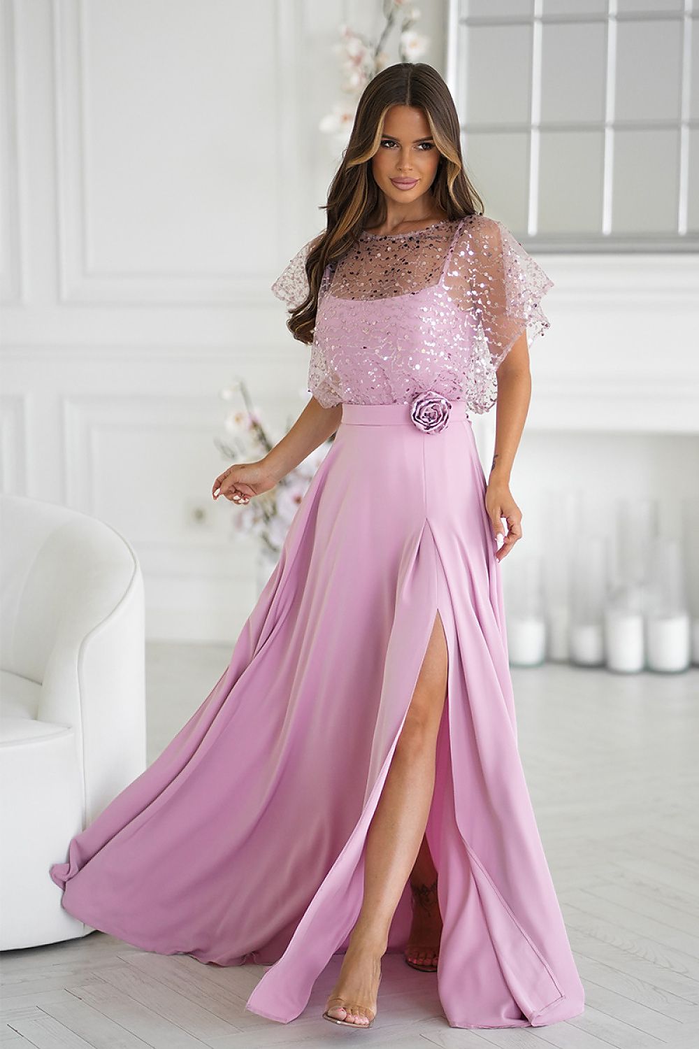  Langes Kleid model 219690 Bicotone 